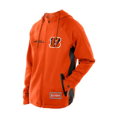 Cincinnati Bengals New Era Combine Authentic Raglan Scuba Full-Zip Hoodie - Orange on sale