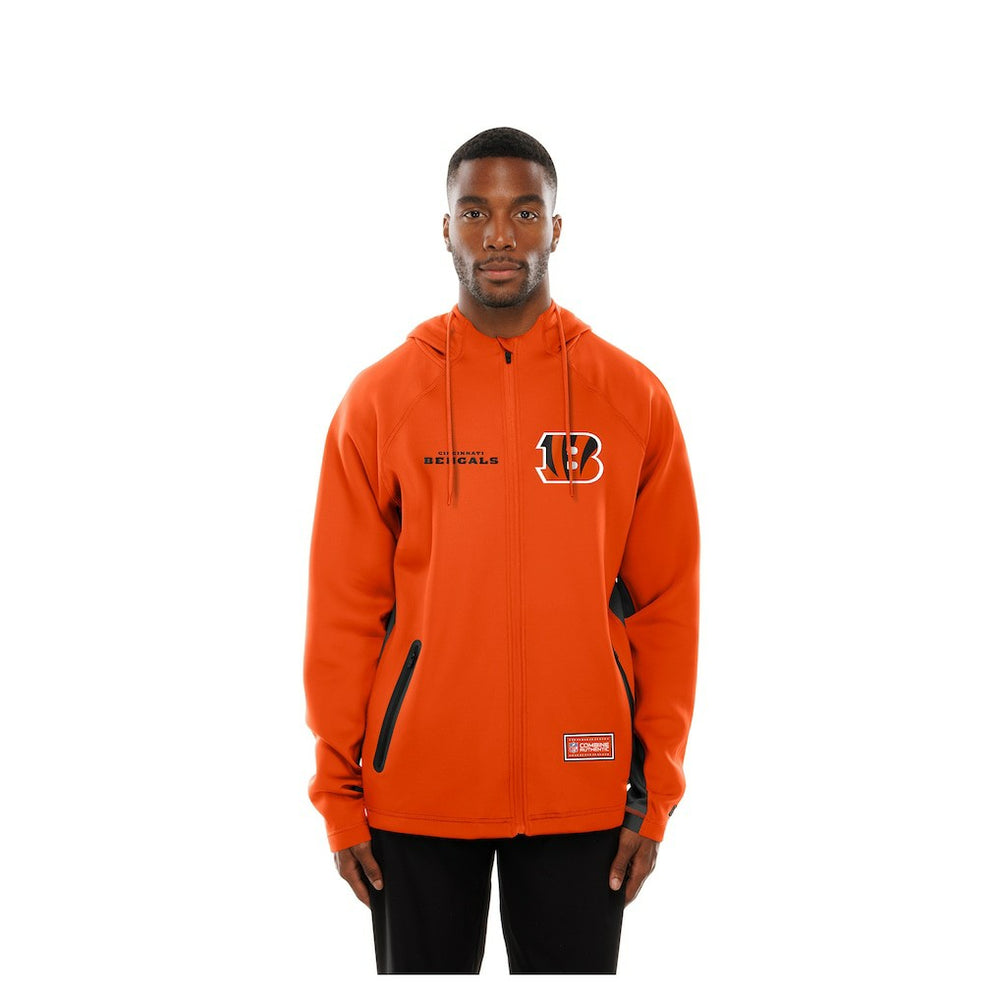 Cincinnati Bengals New Era Combine Authentic Raglan Scuba Full-Zip Hoodie - Orange on sale