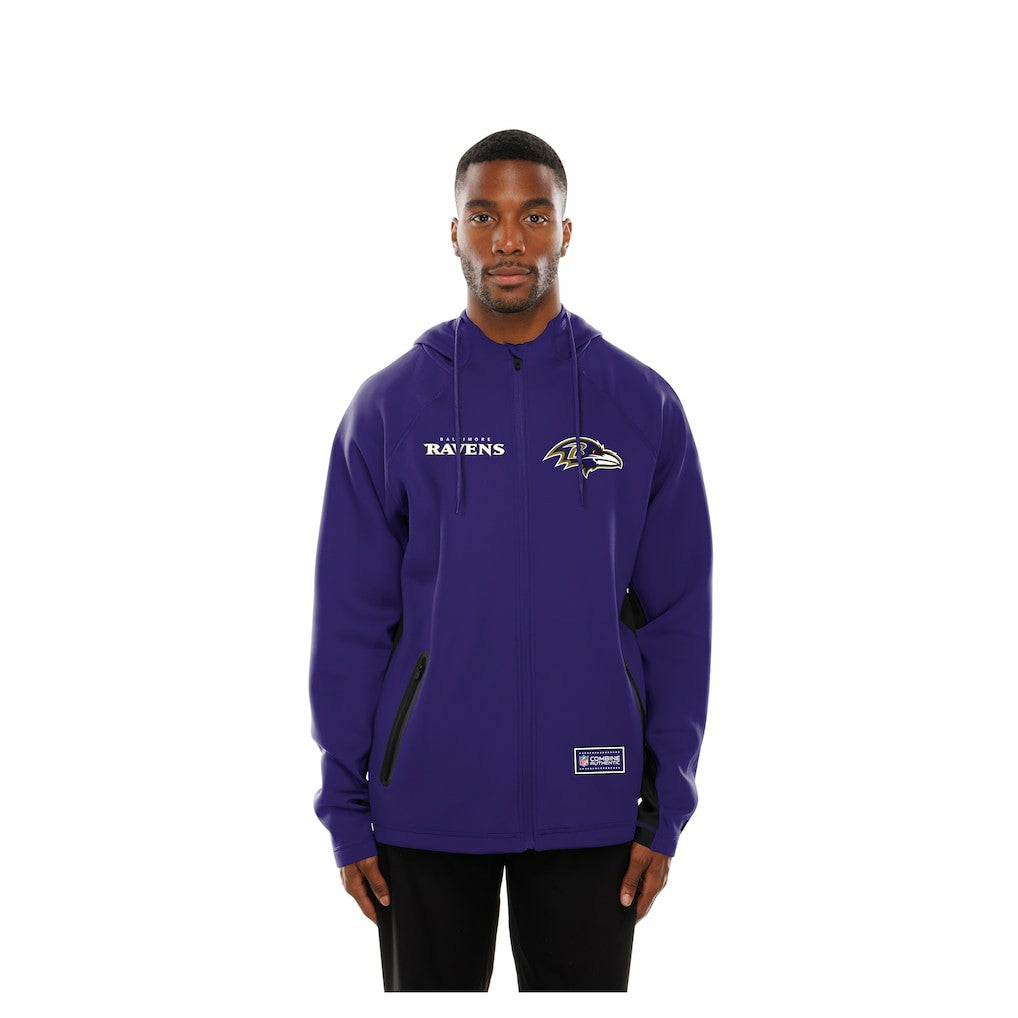 Baltimore Ravens New Era Combine Authentic Raglan Scuba Full-Zip Hoodie - Purple for sale