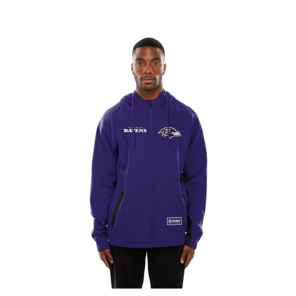 Baltimore Ravens New Era Combine Authentic Raglan Scuba Full-Zip Hoodie - Purple for sale