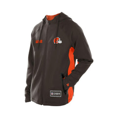 Cleveland Browns New Era Combine Authentic Raglan Scuba Full-Zip Hoodie - Brown on sale