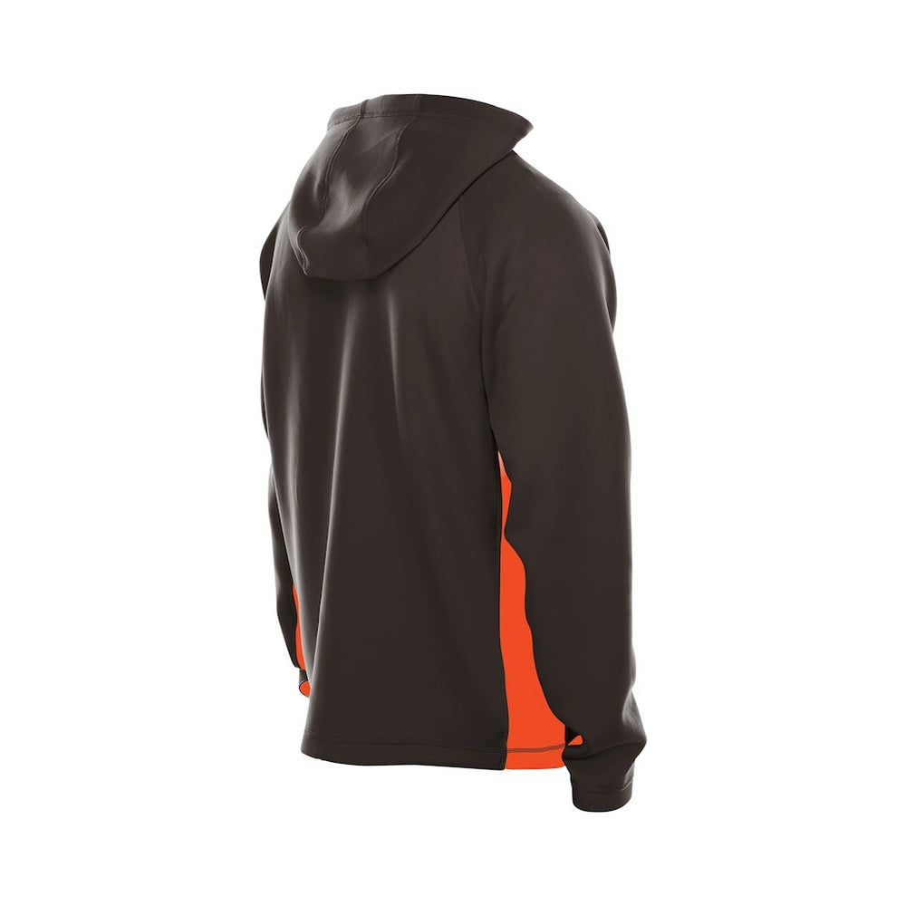 Cleveland Browns New Era Combine Authentic Raglan Scuba Full-Zip Hoodie - Brown on sale