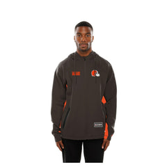 Cleveland Browns New Era Combine Authentic Raglan Scuba Full-Zip Hoodie - Brown on sale