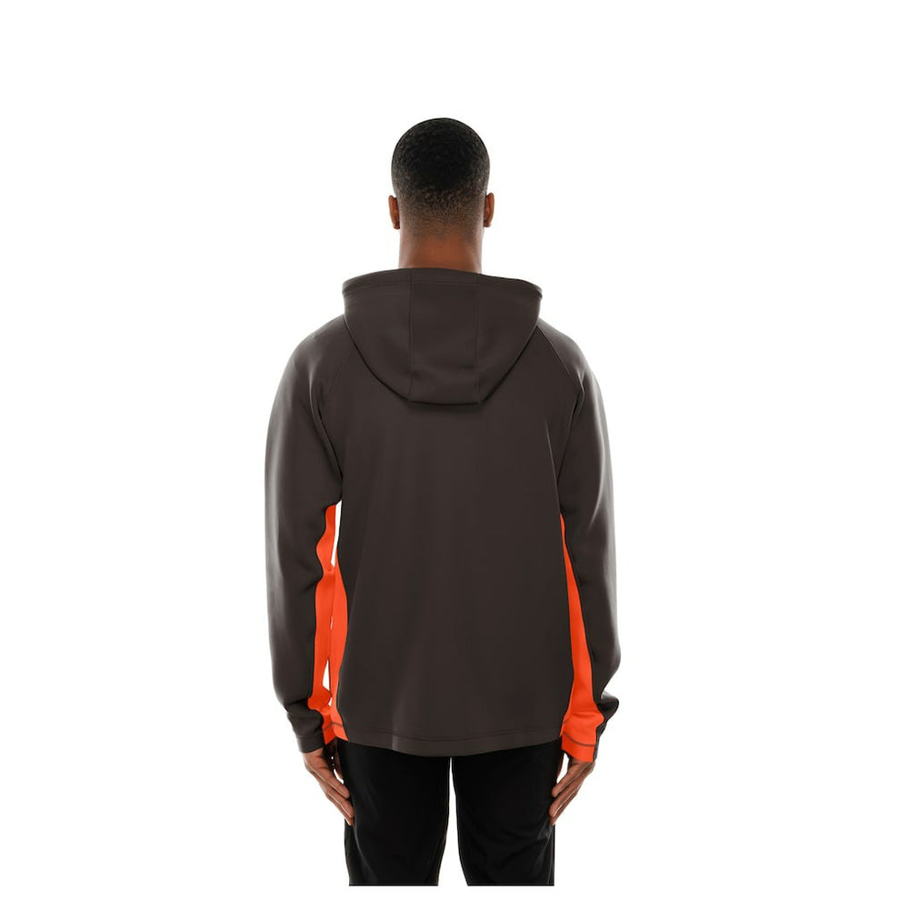 Cleveland Browns New Era Combine Authentic Raglan Scuba Full-Zip Hoodie - Brown on sale