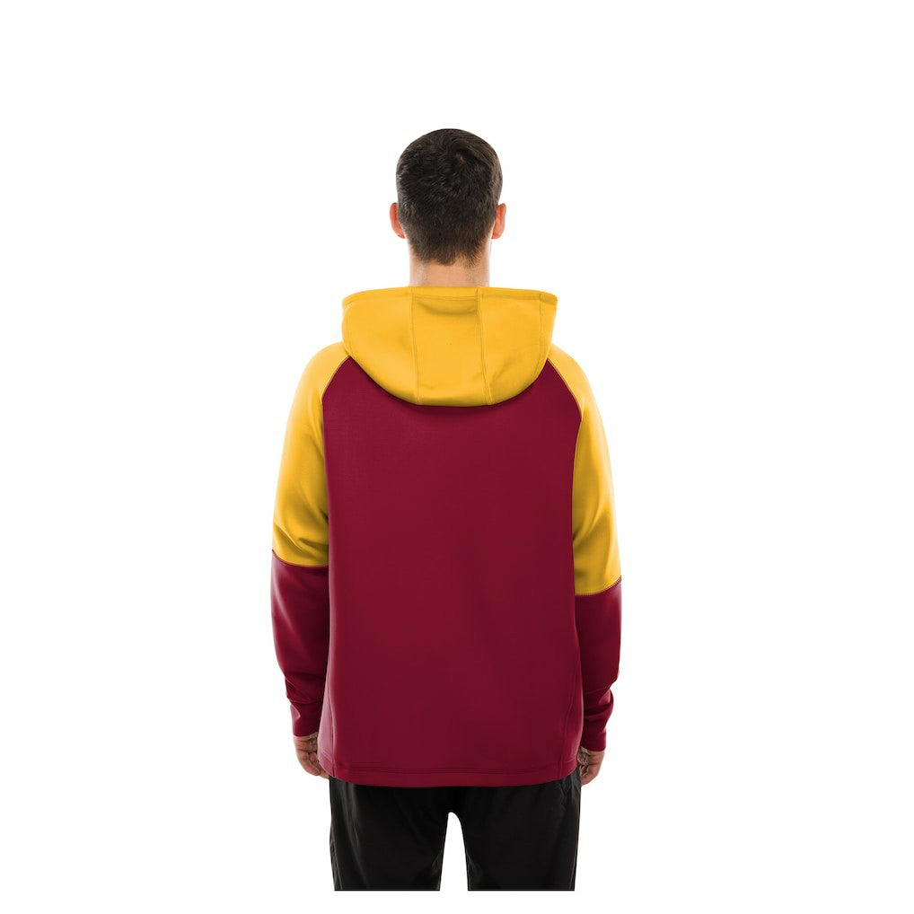 Washington Commanders New Era Combine Authentic Color Block Raglan Pullover Hoodie - Burgundy for sale