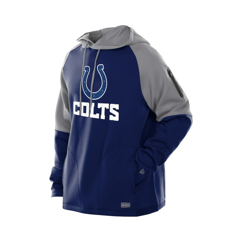 Indianapolis Colts New Era Combine Authentic Color Block Raglan Pullover Hoodie - Royal cheap