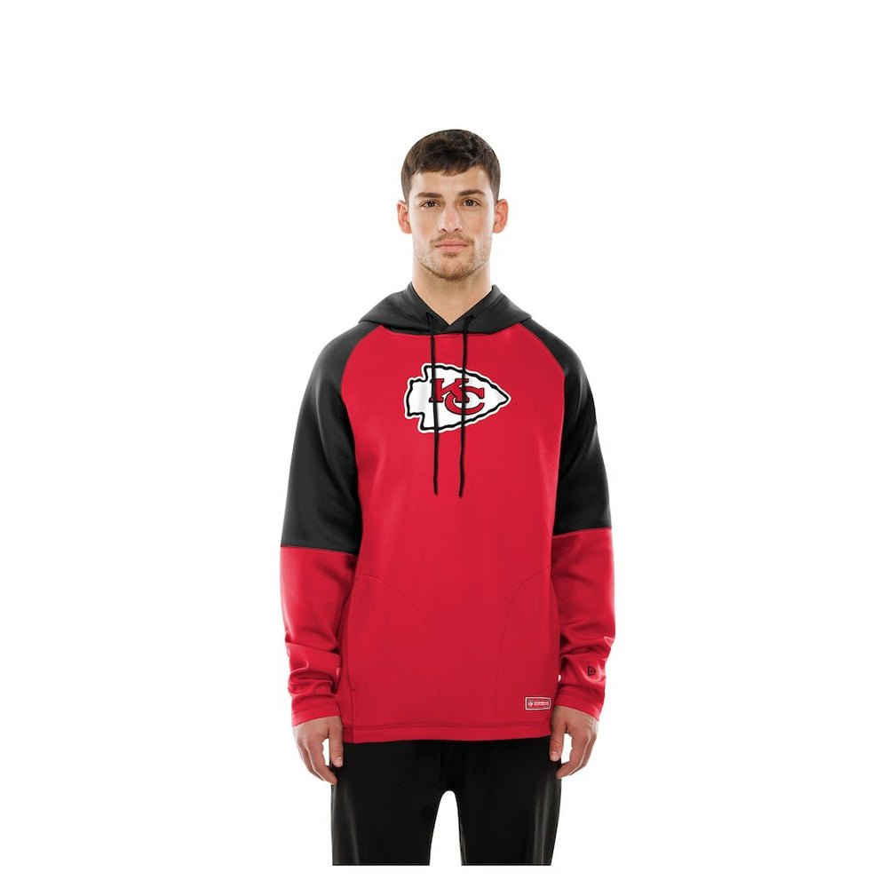 Kansas City Chiefs New Era Combine Authentic Color Block Raglan Pullover Hoodie - Red online