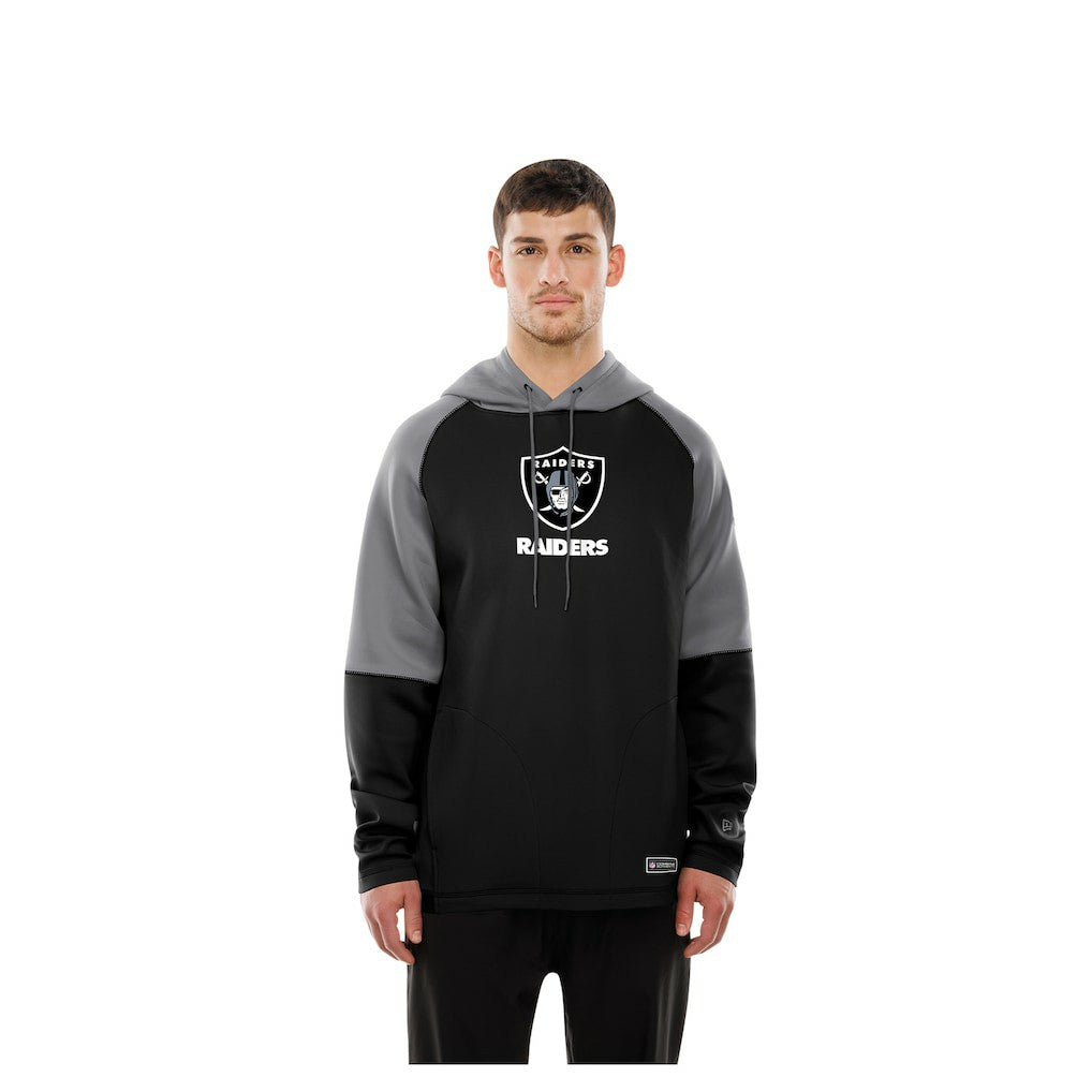 Las Vegas Raiders New Era Combine Authentic Color Block Raglan Pullover Hoodie - Black online