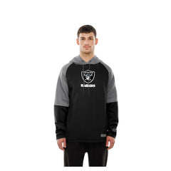 Las Vegas Raiders New Era Combine Authentic Color Block Raglan Pullover Hoodie - Black online