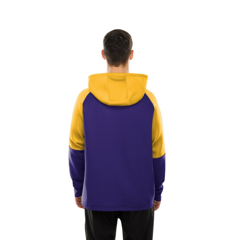 Minnesota Vikings New Era Combine Authentic Color Block Raglan Pullover Hoodie - Purple on sale