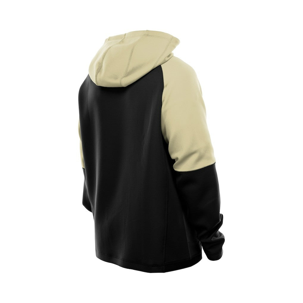 New Orleans Saints New Era Combine Authentic Color Block Raglan Pullover Hoodie - Black cheap