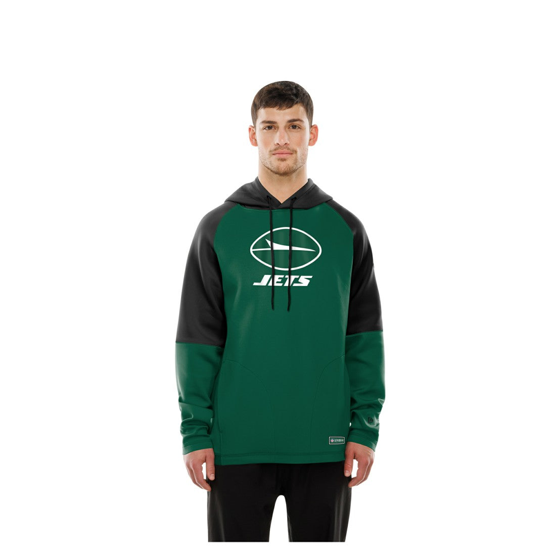 New York Jets New Era Combine Authentic Color Block Raglan Pullover Hoodie - Green online
