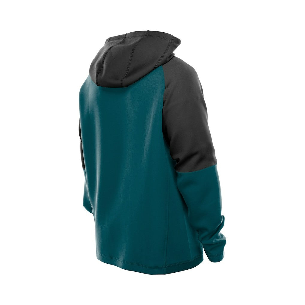 Philadelphia Eagles New Era Combine Authentic Color Block Raglan Pullover Hoodie - Midnight Green sale