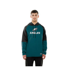 Philadelphia Eagles New Era Combine Authentic Color Block Raglan Pullover Hoodie - Midnight Green sale