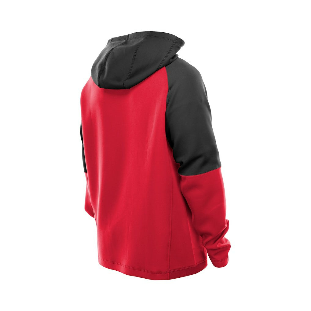 San Francisco 49ers New Era Combine Authentic Color Block Raglan Pullover Hoodie - Scarlet discount