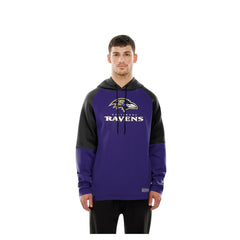 Baltimore Ravens New Era Combine Authentic Color Block Raglan Pullover Hoodie - Purple on sale