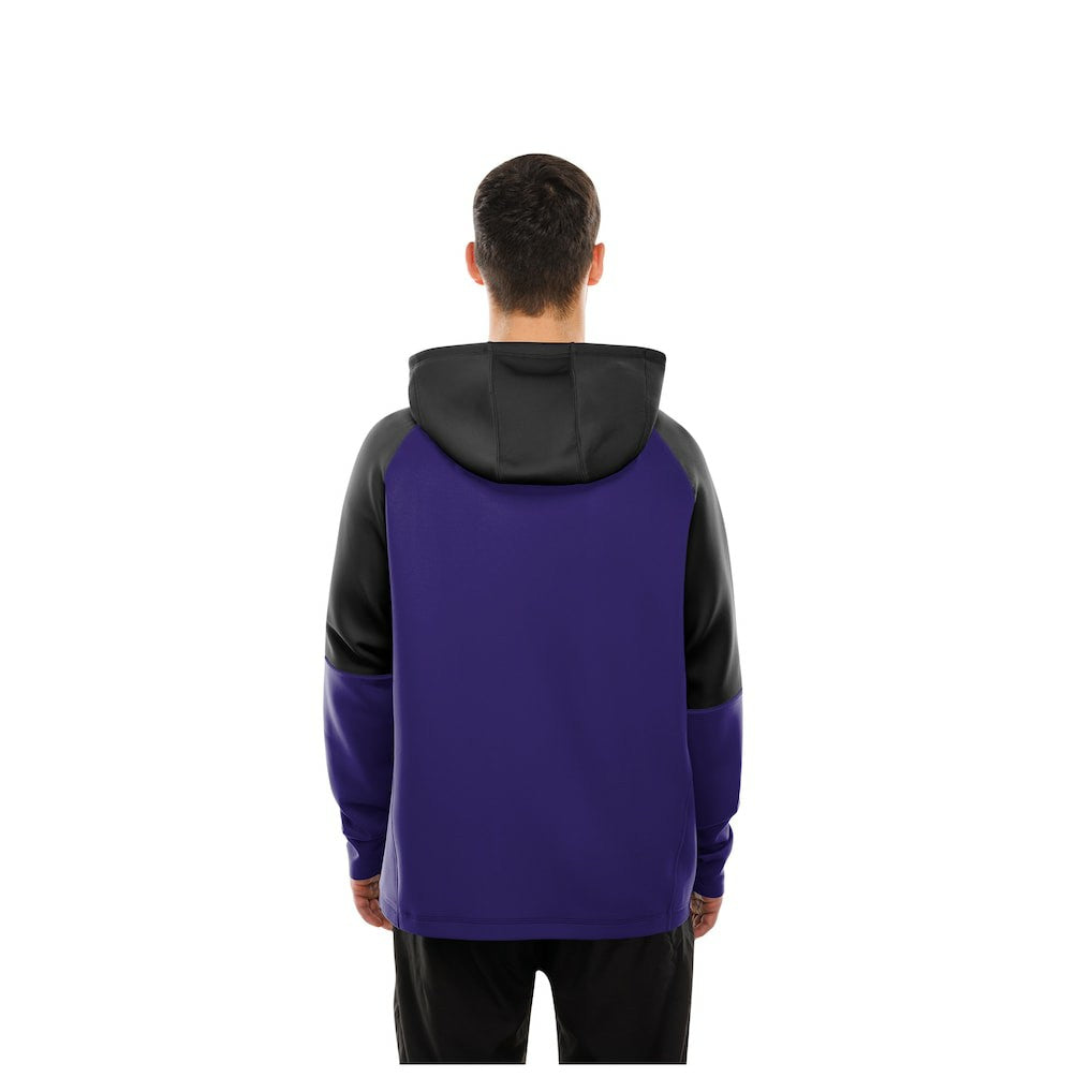 Baltimore Ravens New Era Combine Authentic Color Block Raglan Pullover Hoodie - Purple on sale