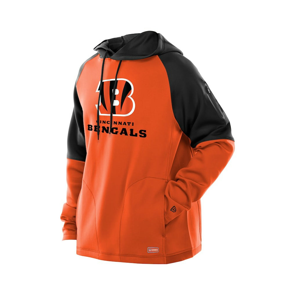 Cincinnati Bengals New Era Combine Authentic Color Block Raglan Pullover Hoodie - Orange sale