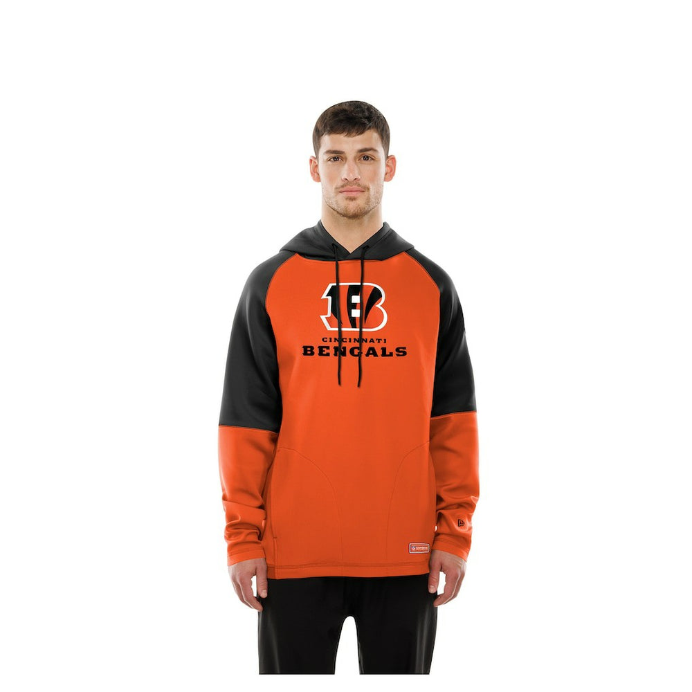 Cincinnati Bengals New Era Combine Authentic Color Block Raglan Pullover Hoodie - Orange sale