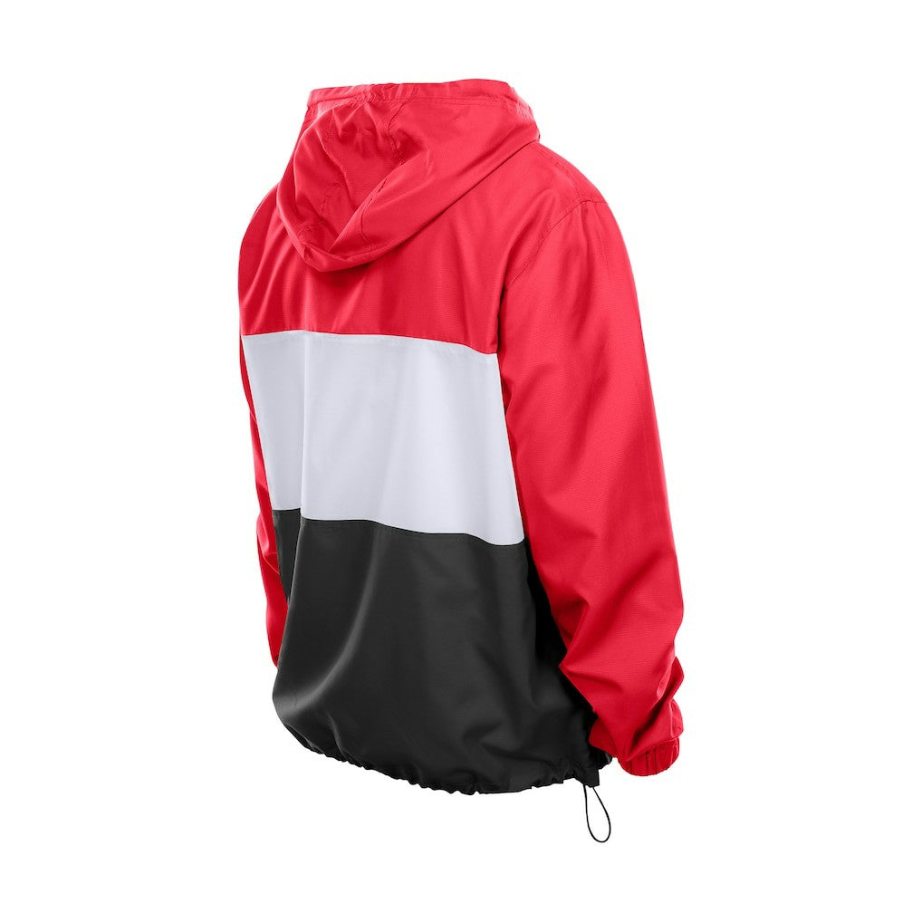 Kansas City Chiefs New Era Ripstop Quarter-Zip Hooded Windbreaker - Red discount