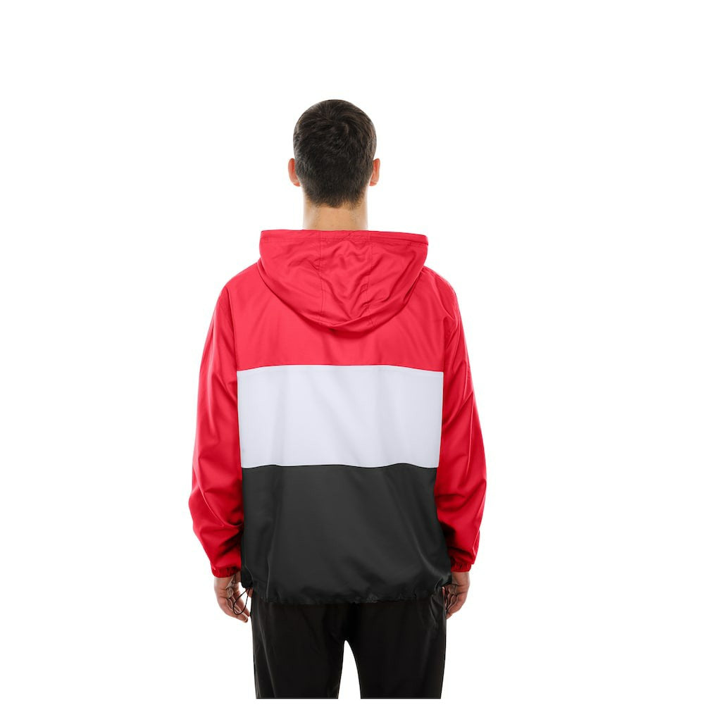 Kansas City Chiefs New Era Ripstop Quarter-Zip Hooded Windbreaker - Red discount