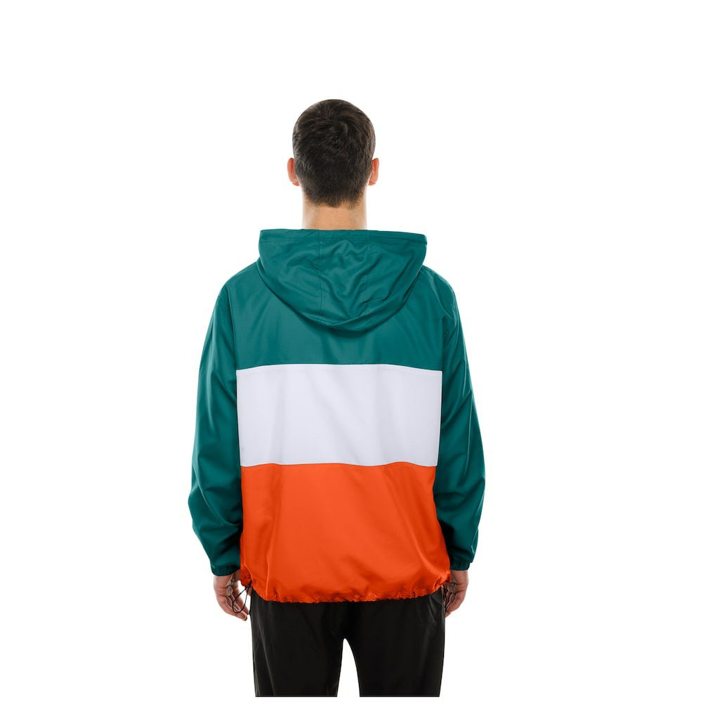 Miami Dolphins New Era Ripstop Quarter-Zip Hooded Windbreaker - Aqua for sale