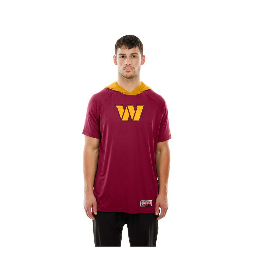 Washington Commanders New Era Combine Authentic Hooded Raglan Short-Sleeve T-Shirt - Scarlet cheap