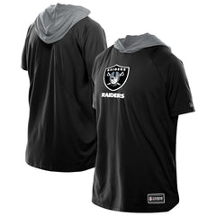 Las Vegas Raiders New Era Combine Authentic Hooded Raglan Short-Sleeve T-Shirt - Black sale