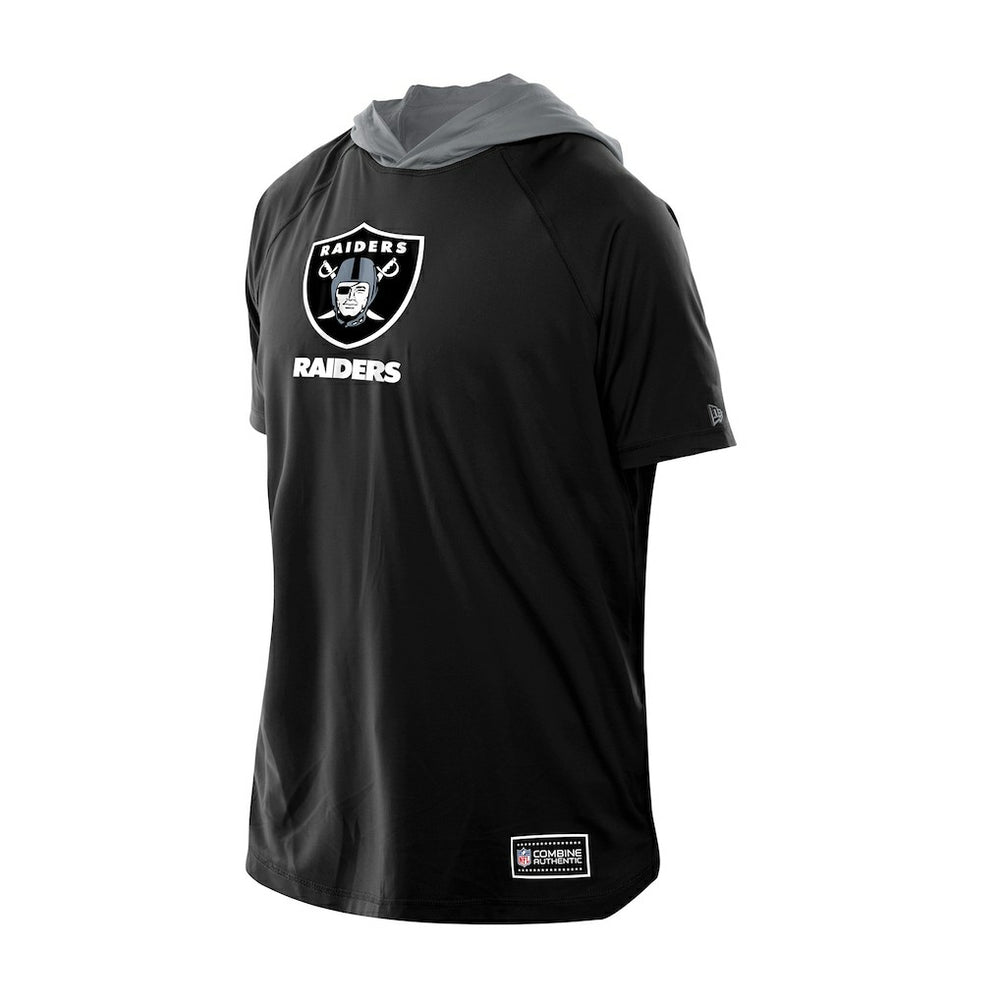 Las Vegas Raiders New Era Combine Authentic Hooded Raglan Short-Sleeve T-Shirt - Black sale