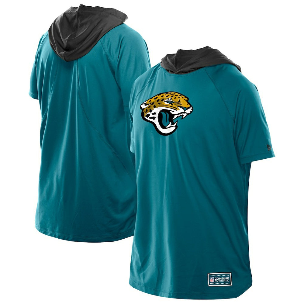 Jacksonville Jaguars New Era Combine Authentic Hooded Raglan Short-Sleeve T-Shirt - Teal outlet
