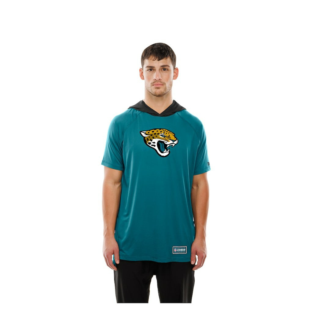Jacksonville Jaguars New Era Combine Authentic Hooded Raglan Short-Sleeve T-Shirt - Teal outlet