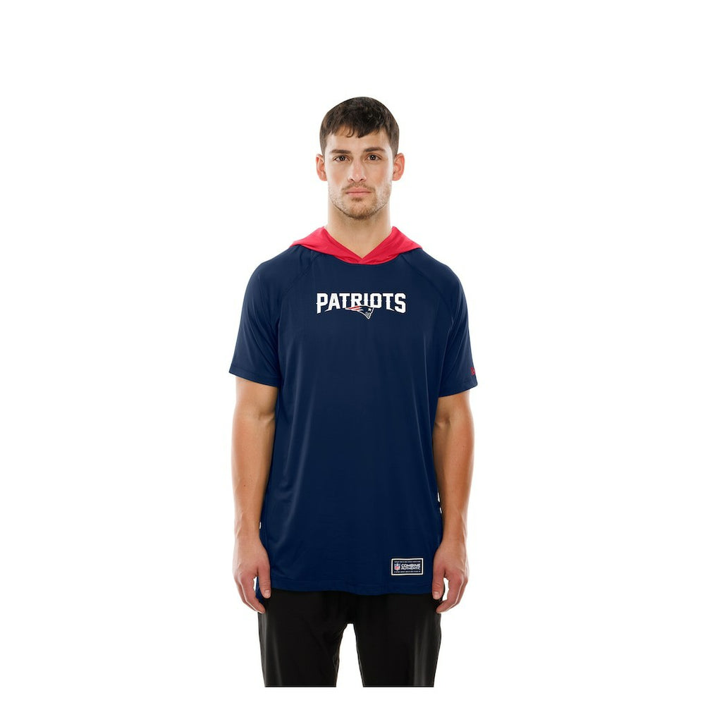 New England Patriots New Era Combine Authentic Hooded Raglan Short-Sleeve T-Shirt - Navy discount