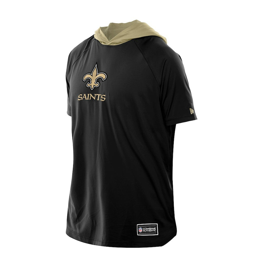 New Orleans Saints New Era Combine Authentic Hooded Raglan Short-Sleeve T-Shirt - Black for sale