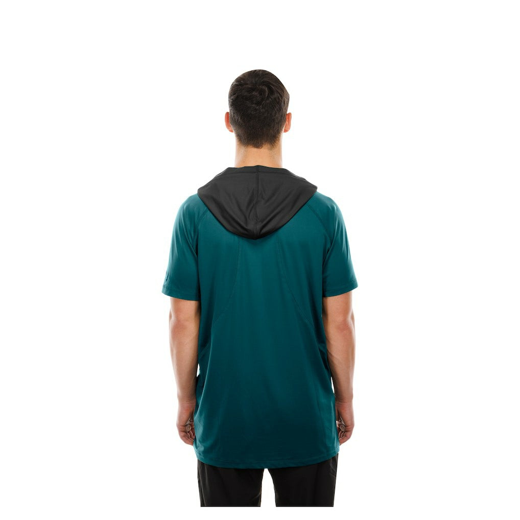 Philadelphia Eagles New Era Combine Authentic Hooded Raglan Short-Sleeve T-Shirt - Midnight Green for sale