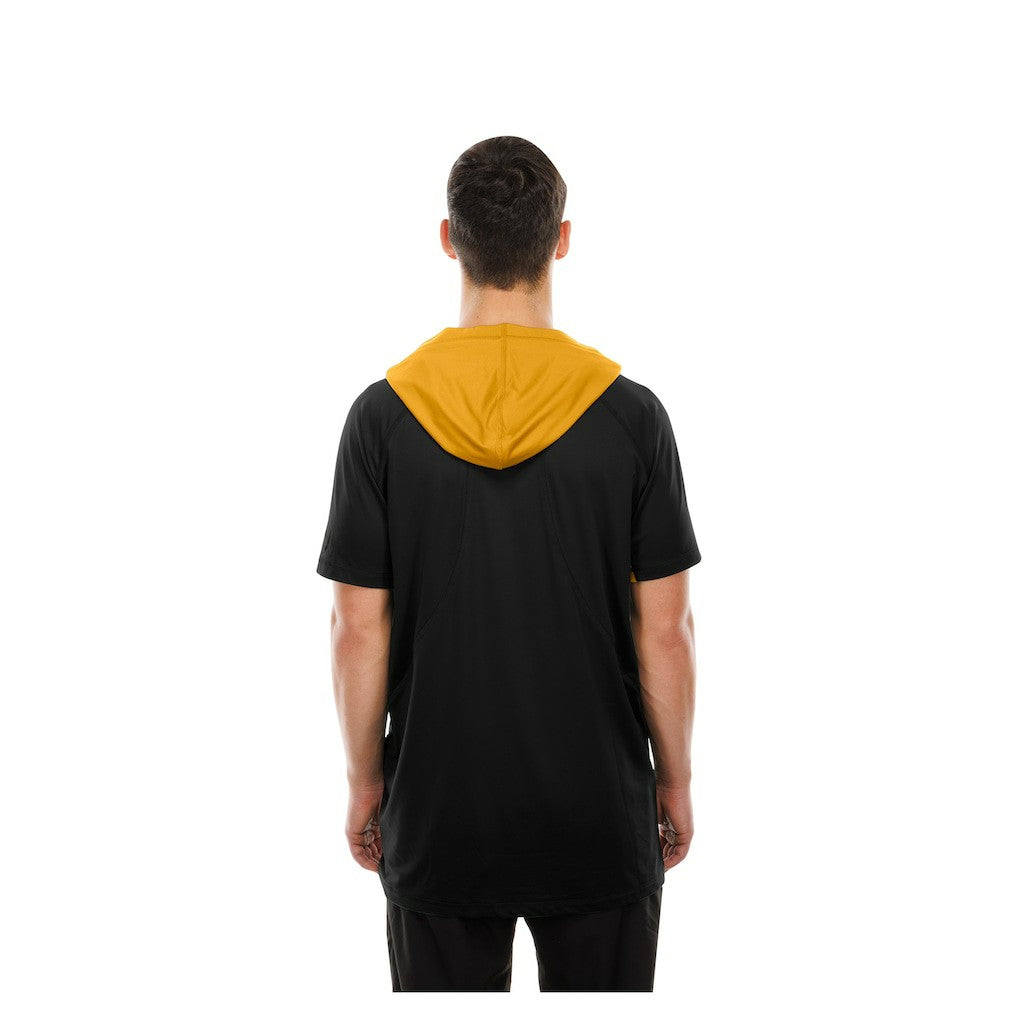 Pittsburgh Steelers New Era Combine Authentic Hooded Raglan Short-Sleeve T-Shirt - Black cheap