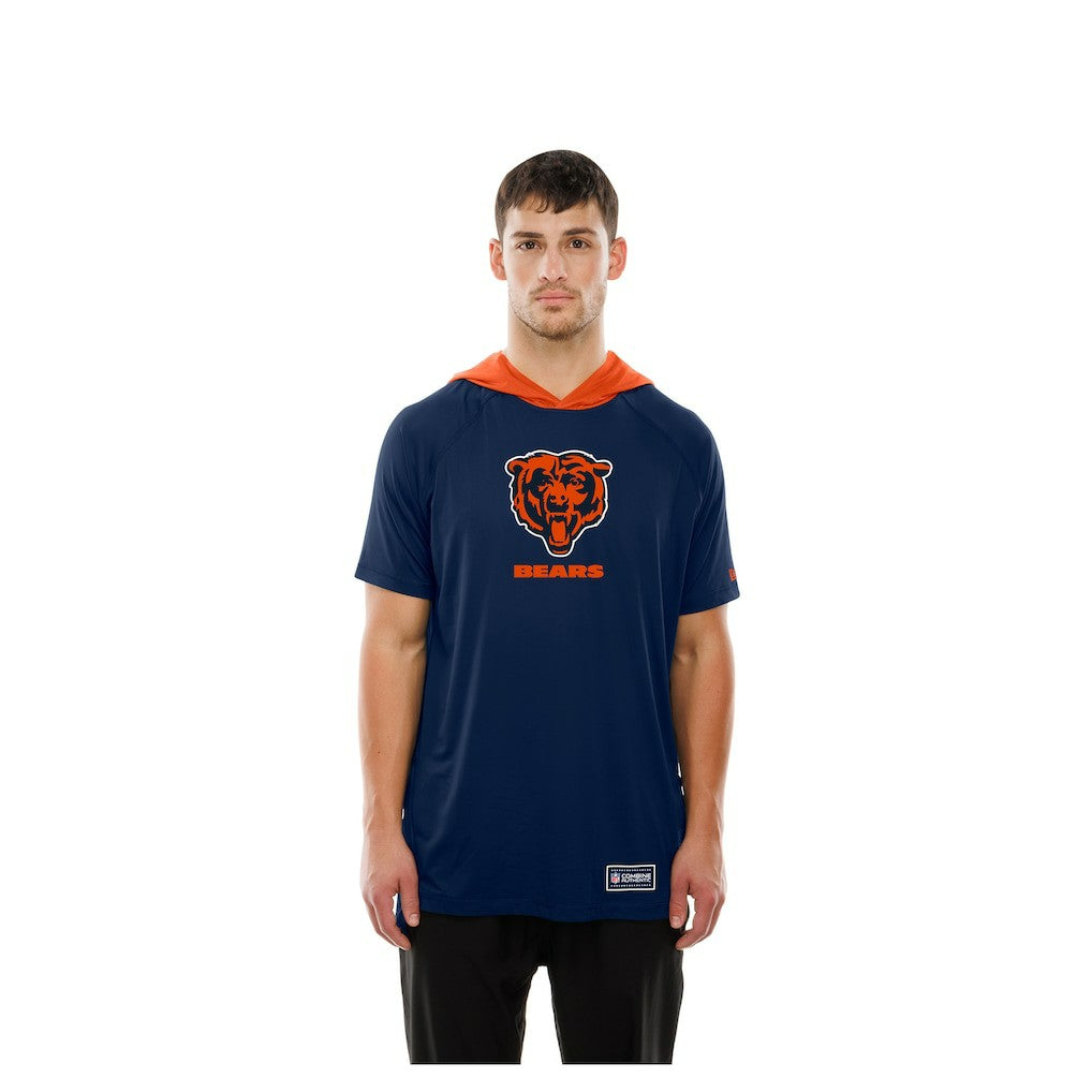 Chicago Bears New Era Combine Authentic Hooded Raglan Short-Sleeve T-Shirt - Navy online