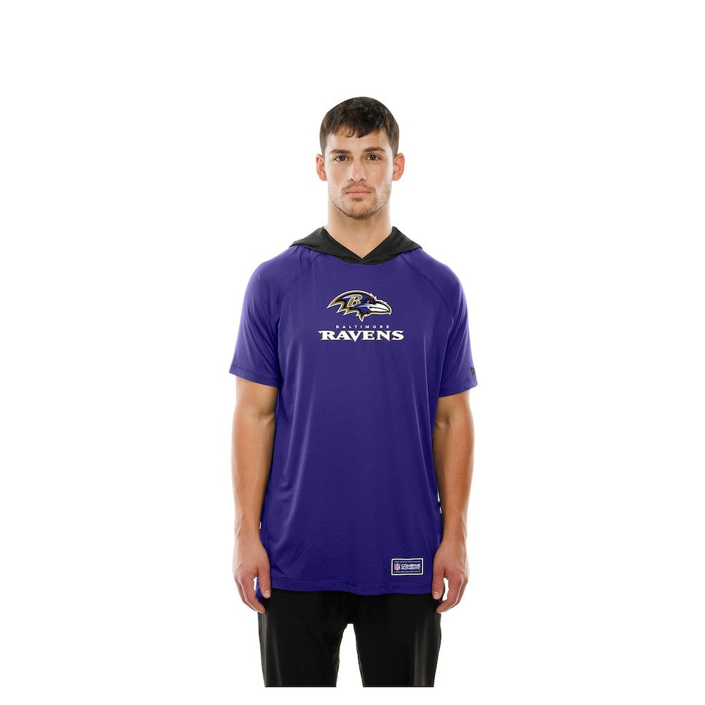 Baltimore Ravens New Era Combine Authentic Hooded Raglan Short-Sleeve T-Shirt - Purple for sale