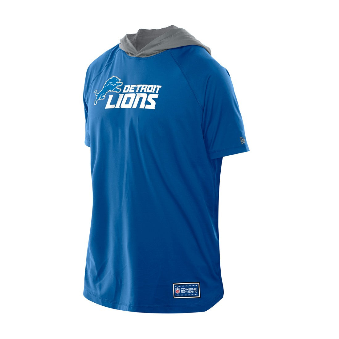 Detroit Lions New Era Combine Authentic Hooded Raglan Short-Sleeve T-Shirt - Blue on sale