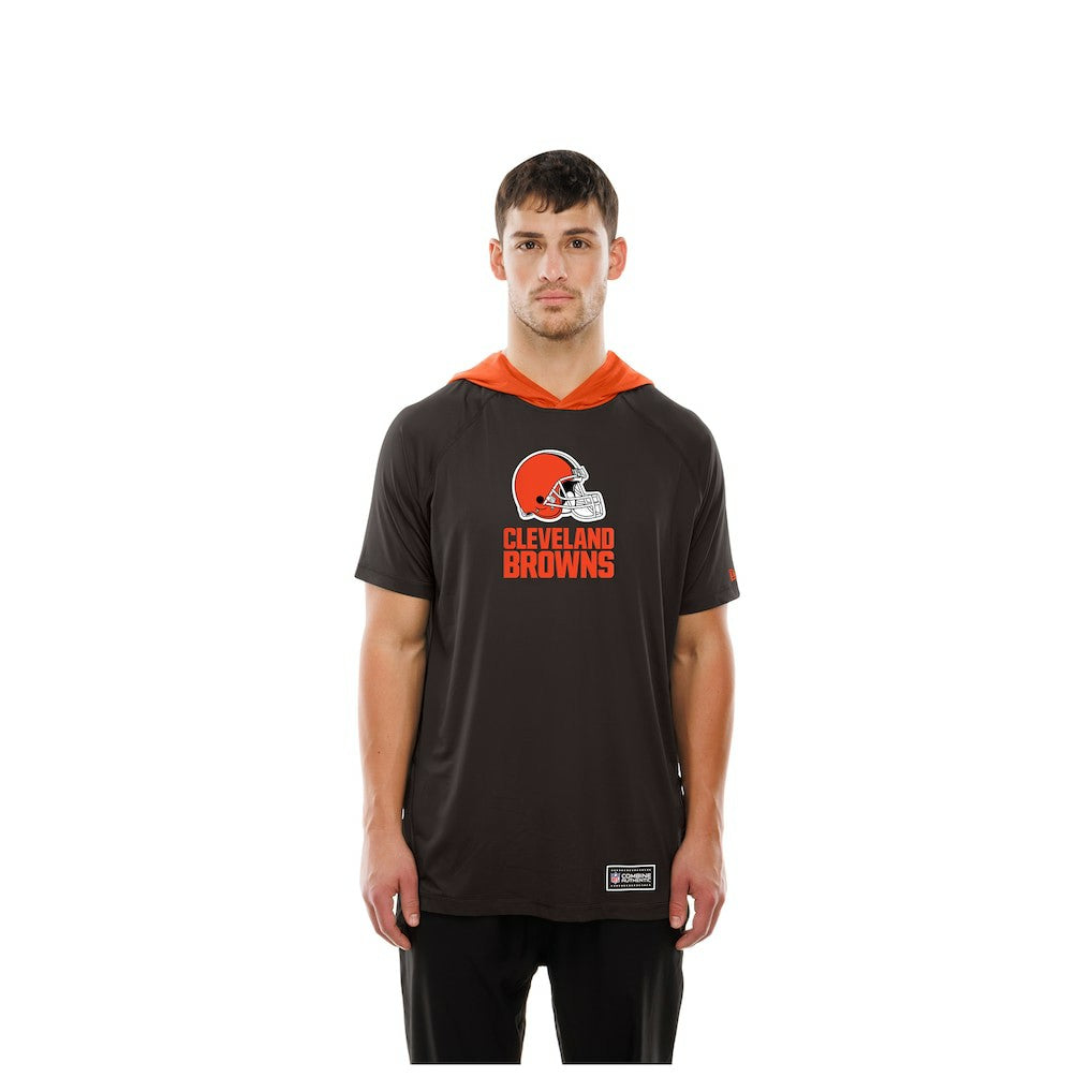 Cleveland Browns New Era Combine Authentic Hooded Raglan Short-Sleeve T-Shirt - Brown outlet
