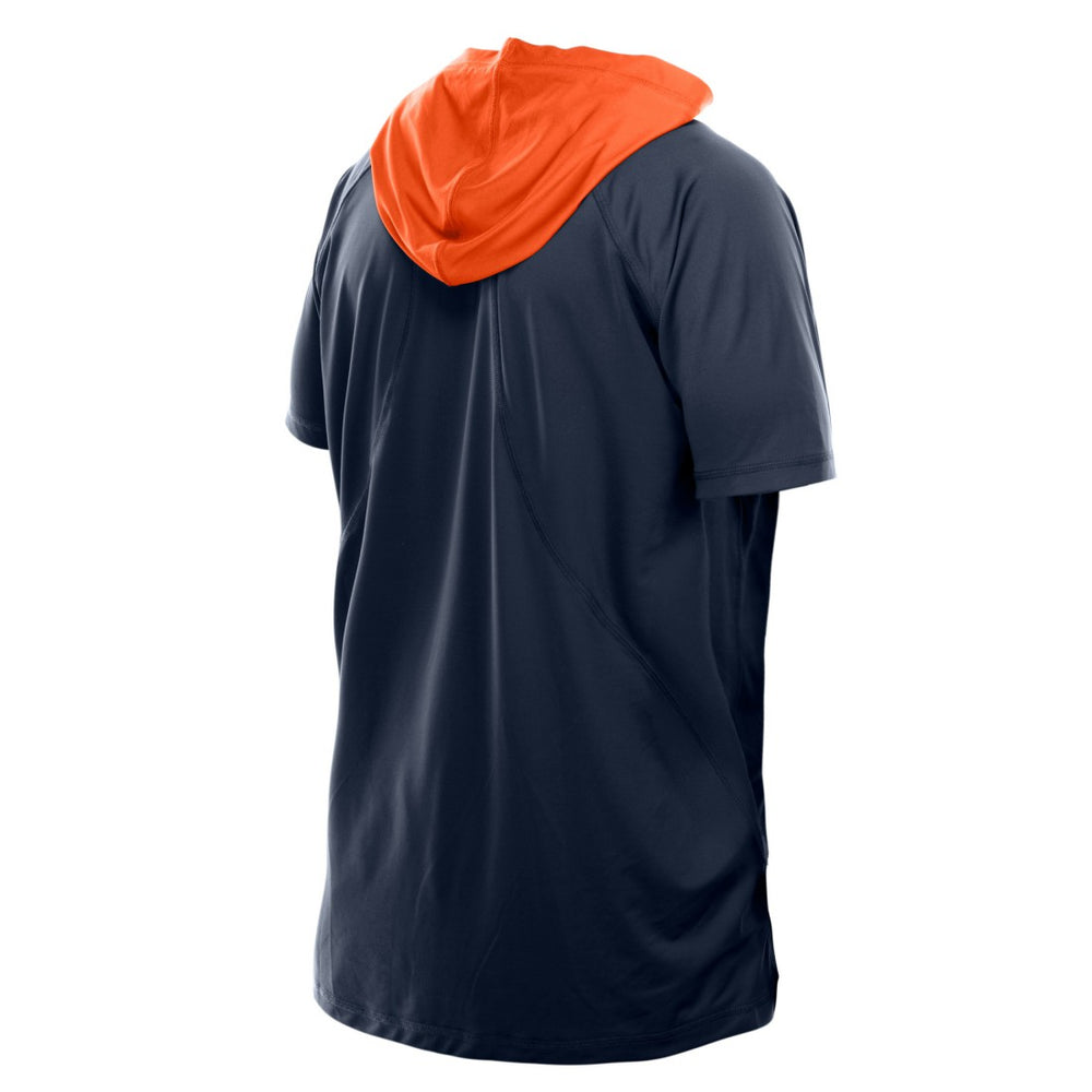 Denver Broncos New Era Combine Authentic Hooded Raglan Short-Sleeve T-Shirt - Navy on sale