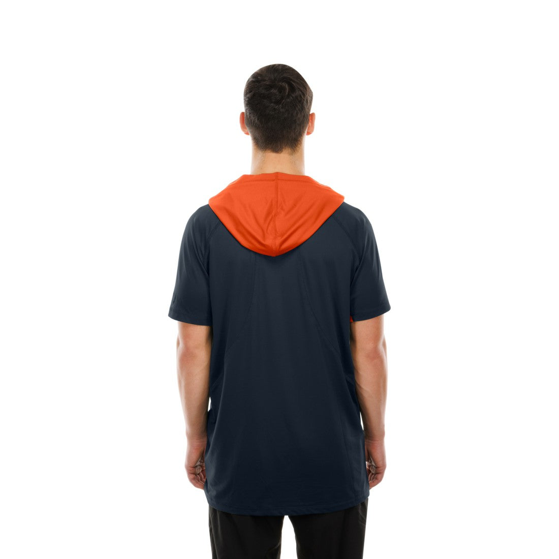 Denver Broncos New Era Combine Authentic Hooded Raglan Short-Sleeve T-Shirt - Navy on sale