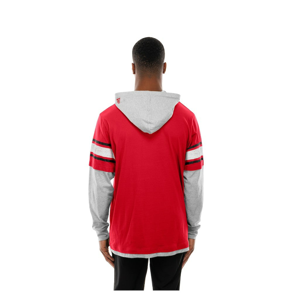 Kansas City Chiefs New Era Twofer Layered Long Sleeve Hoodie T-Shirt - Red for sale