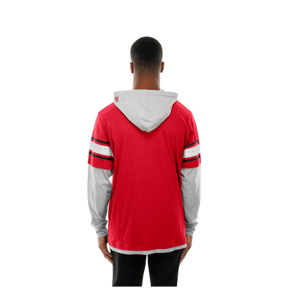 Kansas City Chiefs New Era Twofer Layered Long Sleeve Hoodie T-Shirt - Red for sale