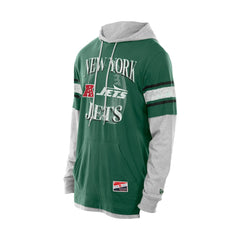 New York Jets New Era Twofer Layered Long Sleeve Hoodie T-Shirt - Green cheap