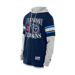 Tennessee Titans New Era Twofer Layered Long Sleeve Hoodie T-Shirt - Navy for sale