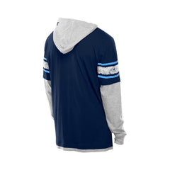 Tennessee Titans New Era Twofer Layered Long Sleeve Hoodie T-Shirt - Navy for sale