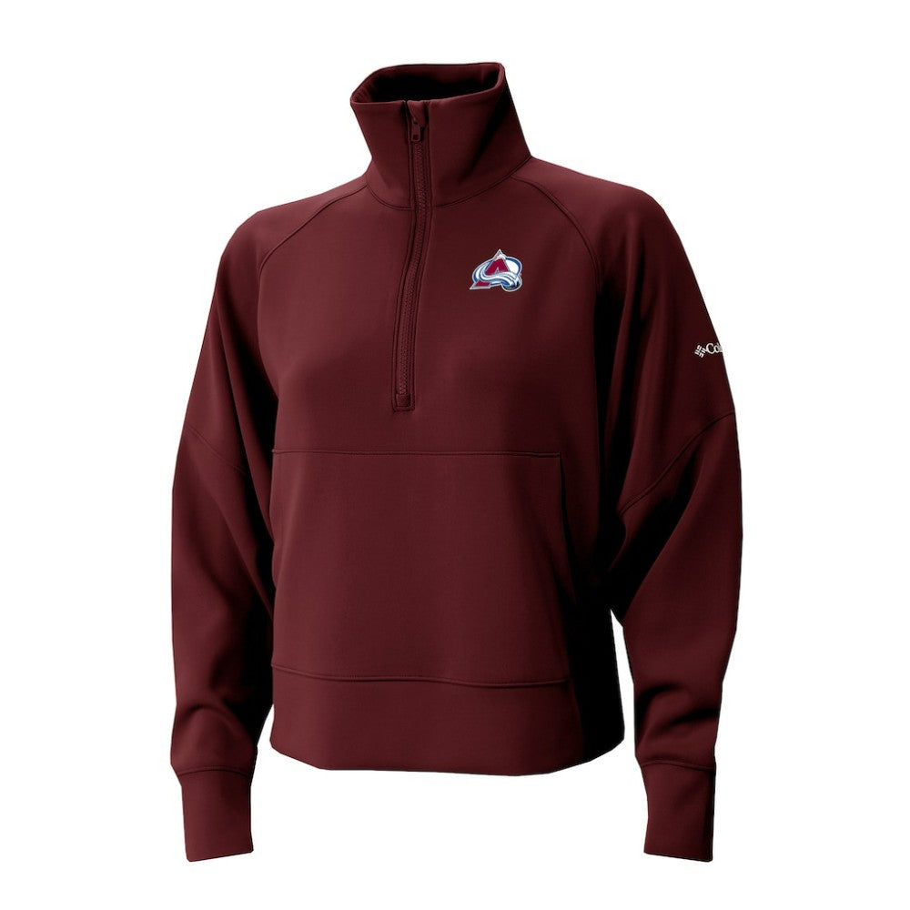 Colorado Avalanche Columbia Women's Wickhams Hills Raglan Omni-Wick Half-Zip Pullover - Maroon Pullover