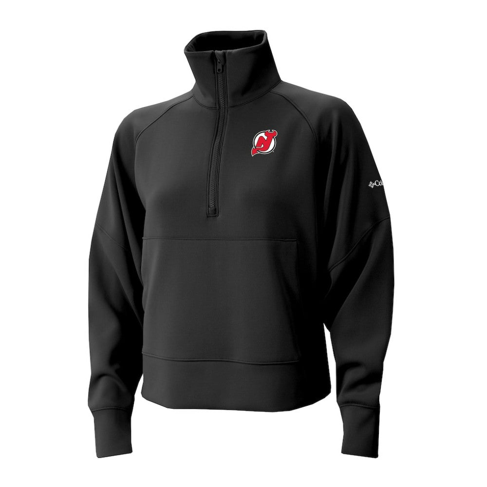 New Jersey Devils Columbia Women's Wickhams Hills Raglan Omni-Wick Half-Zip Pullover - Black Jerseys