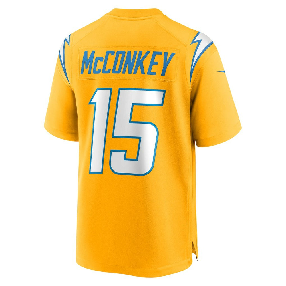 Ladd McConkey Los Angeles Chargers Alternate Charger Power Game Player Jersey - Gold for sale