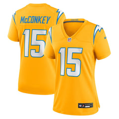 Ladd McConkey Los Angeles Chargers Women's Alternate Charger Power Game Jersey - Gold online